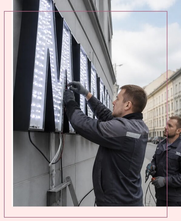 Изготовление и монтаж светодиодных LED вывесок в Кулебаках
