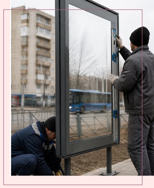 Изготовление афишных стендов под заказ и монтаж в Кулебаках
