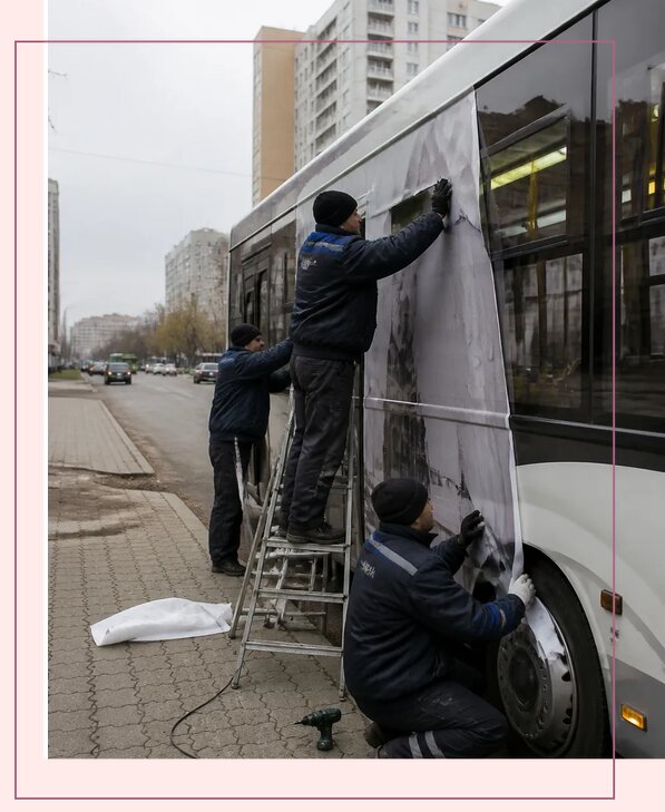 Изготовление и монтаж рекламы на автобусах в Кулебаках